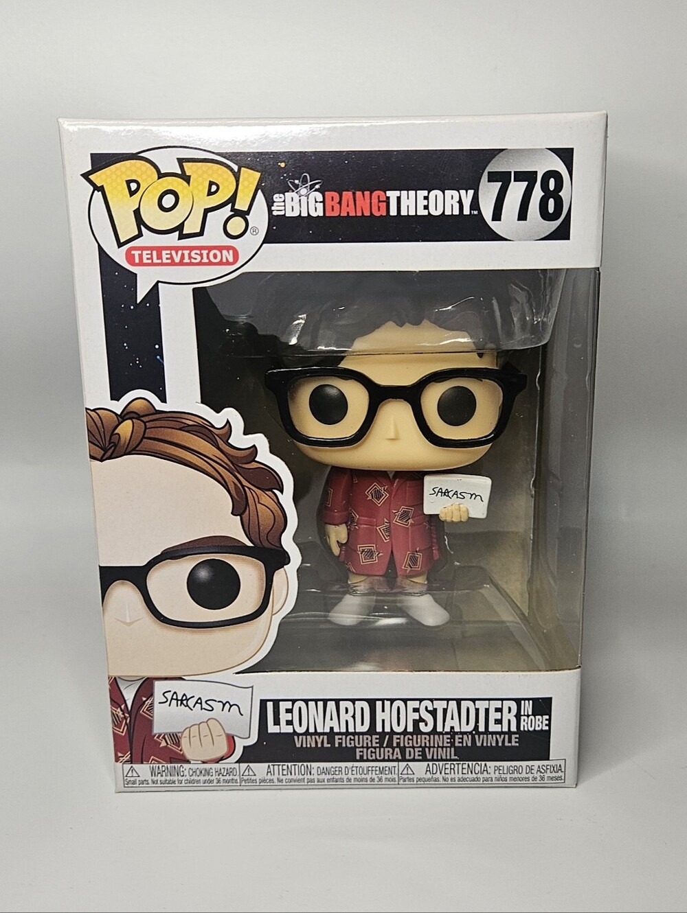 Funo Pop! TV Big Bang Theory Leonard Hofstadter Vinyl Figure w/ Protector #778